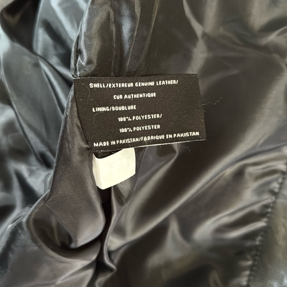 DKNY black Leather Jacket for Women - Picture 7 of 8